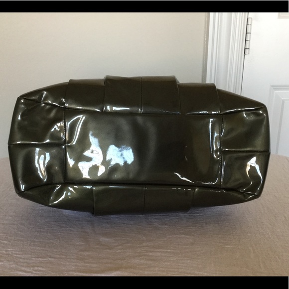 Coach Patent Leather Edie Shoulder Bag, Dark Green - Picture 5 of 11